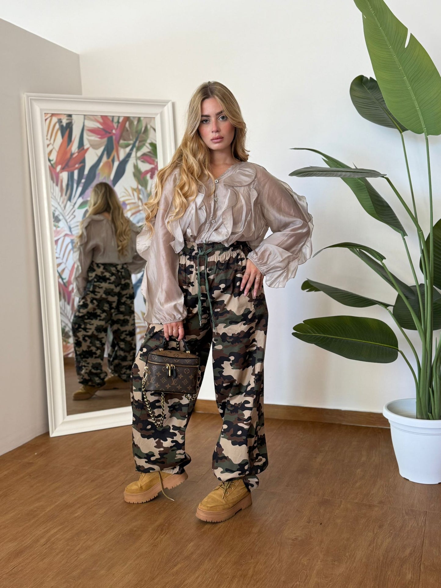 Pantalone comouflage tg unica